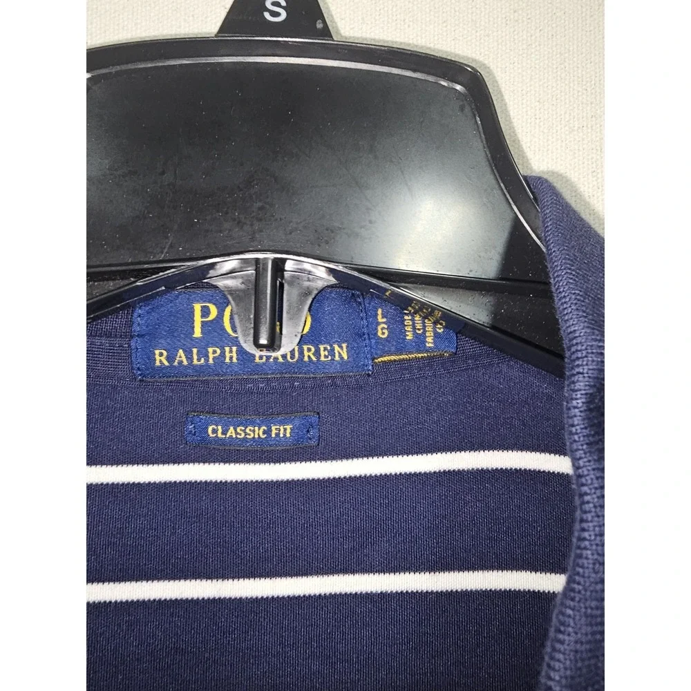 Polo Ralph Lauren Golf Shirt Classic Fit Striped Short Sleeve Mens‎ Sz Large